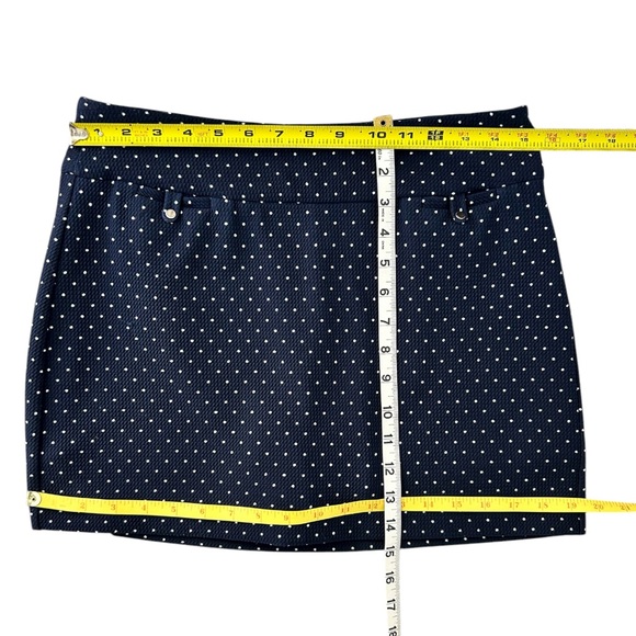 ATTYRE Women’s Skort Stretch PullOn Tennis Golf Pickleball PolkaDot Blue/Wht. 6P - Picture 9 of 9